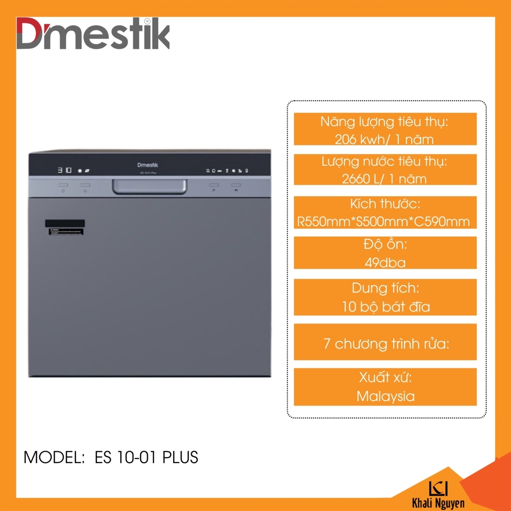 Máy rửa bát chén Dmestik ES 10-01 Plus