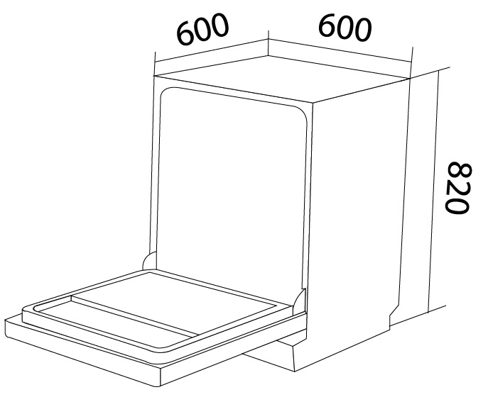 Bản vẽ máy rửa bát chén Dmestik ES 14-02 SM