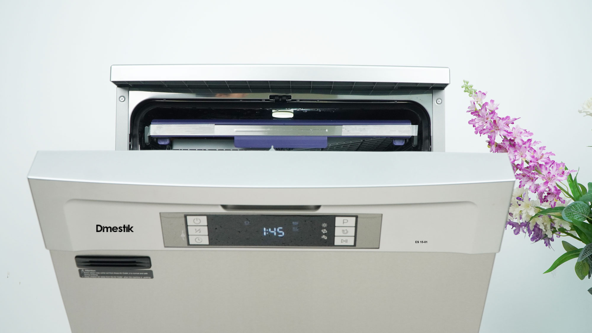 Máy rửa bát chén Dmestik  ES15-01 (Silver) - hình 3