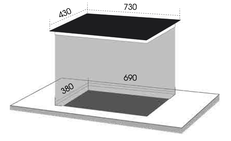 Bản vẽ bếp điện từ đôi Dmestik GE 2099 DKI