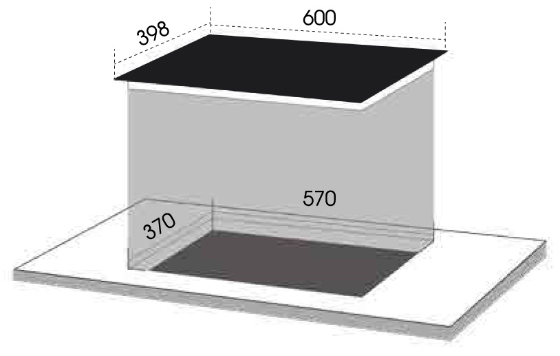 Bản vẽ bếp từ đôi Dmestik ML206 DKI
