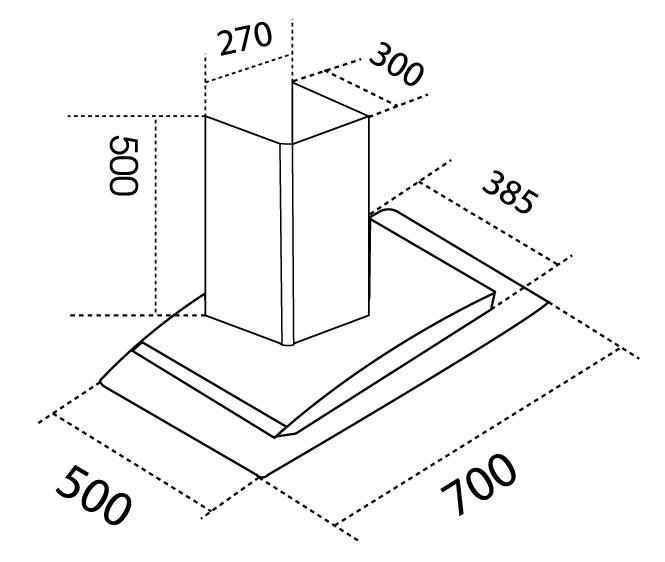Bản vẽ máy hút mùi Dmestik ML 2170 DMK