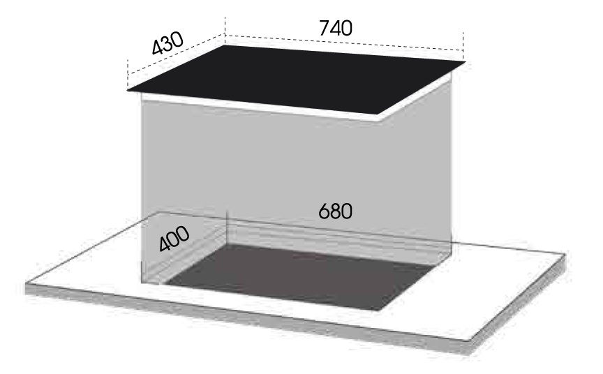 Bản vẽ bếp điện từ đôi Dmestik ML 222 DKI 
