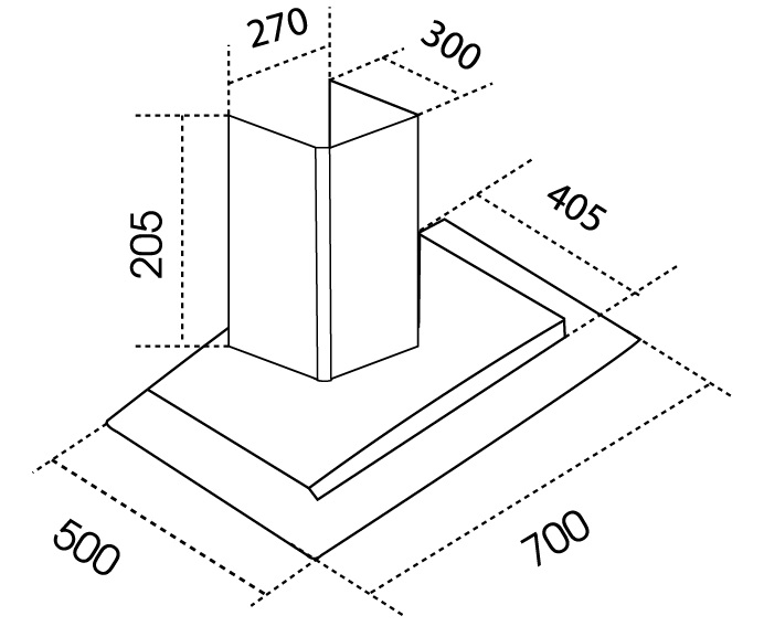 Bản vẽ máy hút mùi Dmesti ML 2270 DMK