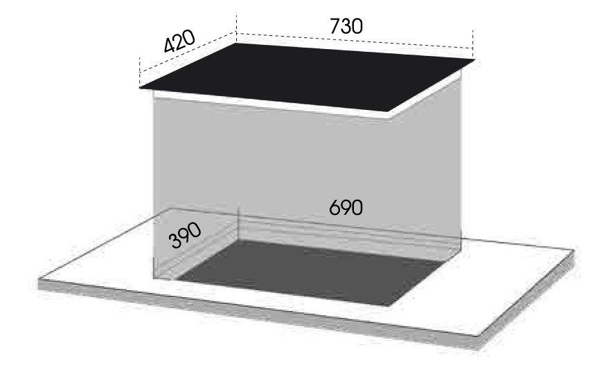 Bản vẽ bếp điện từ đôi Dmestik ML 299 DKI