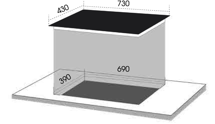 Bản vẽ bếp điện từ đôi Dmestik ML921 DKI