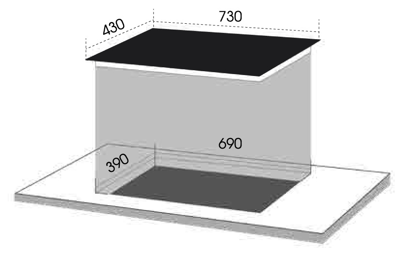 Bản vẽ bếp điện từ đôi Dmestik ML921 DKT
