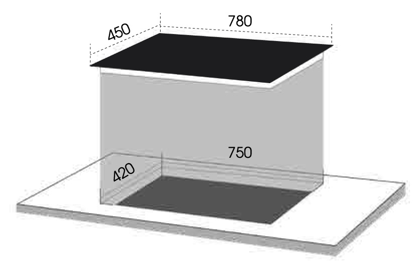 Bản vẽ bếp điện từ 3 vùng nấu Dmestik ML931 DKT
