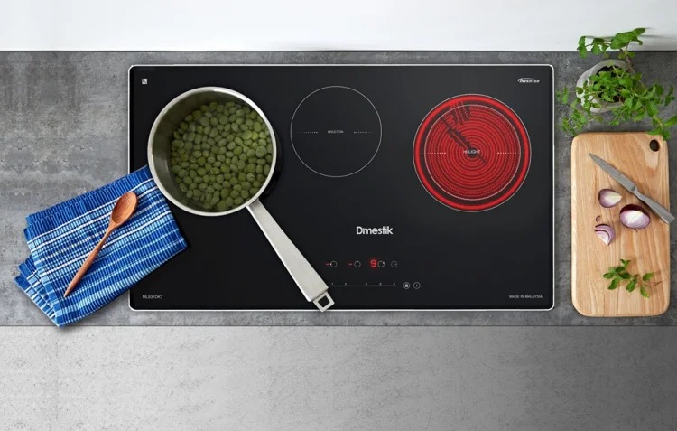 Hình ảnh bếp điện từ 3 vùng nấu Dmestik ML931 DKT