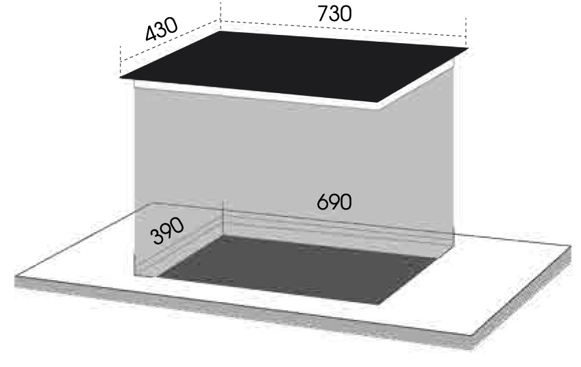 Bản vẽ bếp điện từ đôi Dmestik ML 999DKI