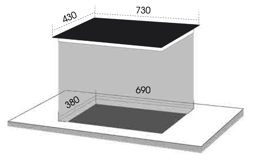 Bản vẽ bếp điện từ đôi Dmestik ML202 DKI