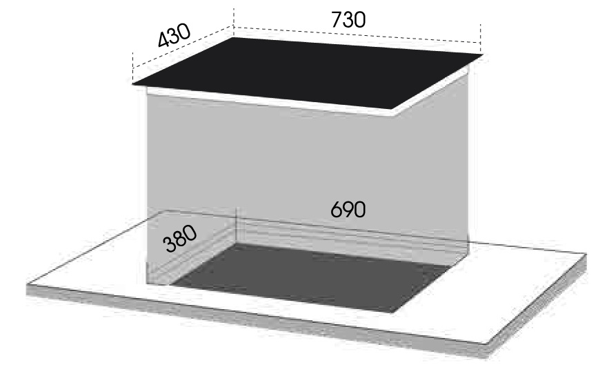 Bản vẽ bếp từ đôi Dmestik ML202 PKT