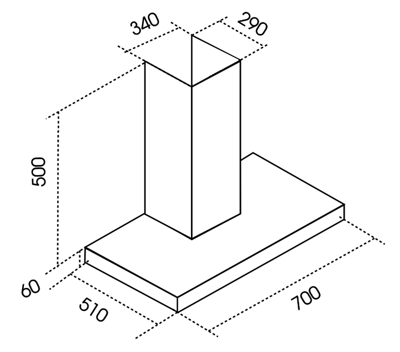 Bản vẽ máy hút mùi Dmestik TL 0670 DMK