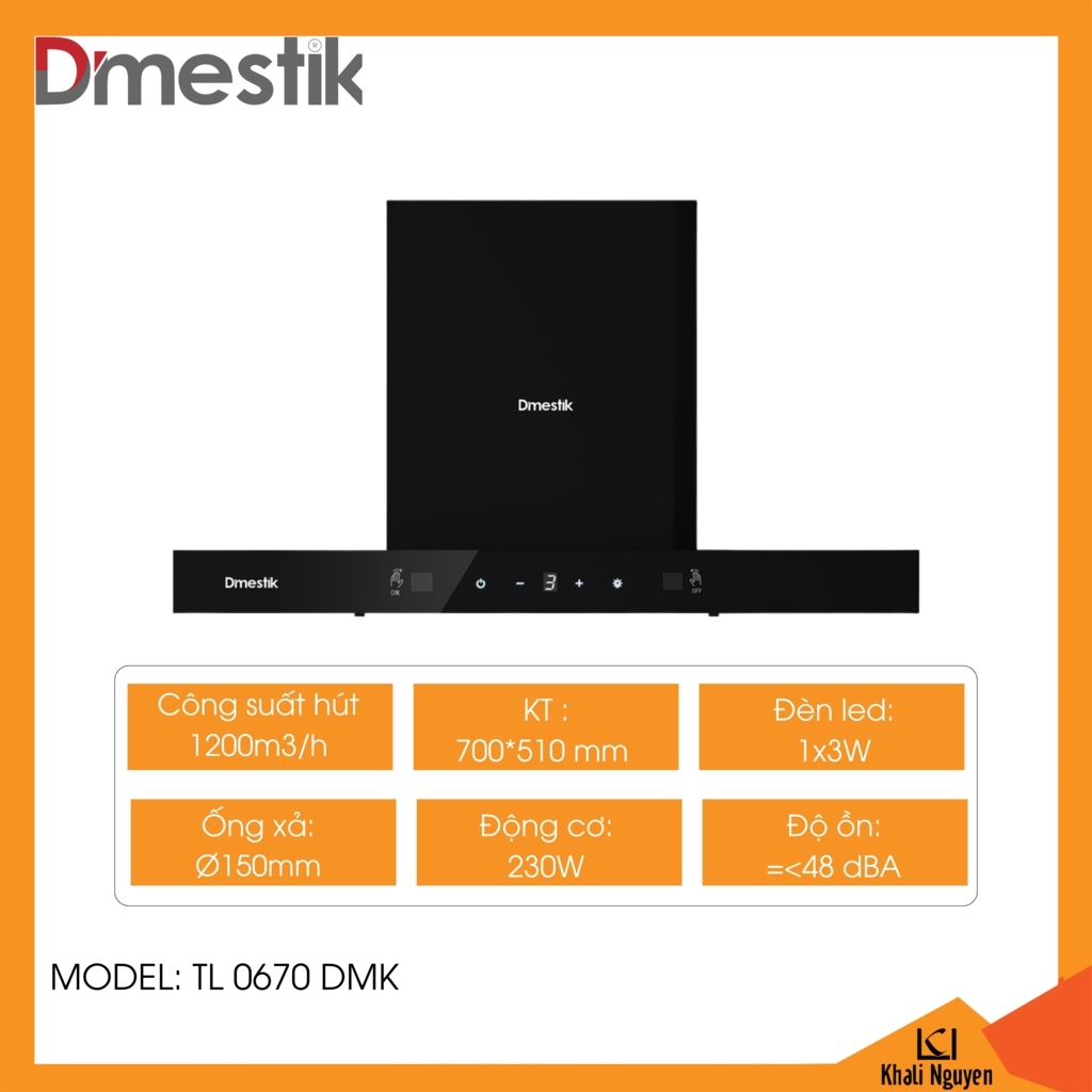 Máy hút mùi Dmestik TL 0670 DMK