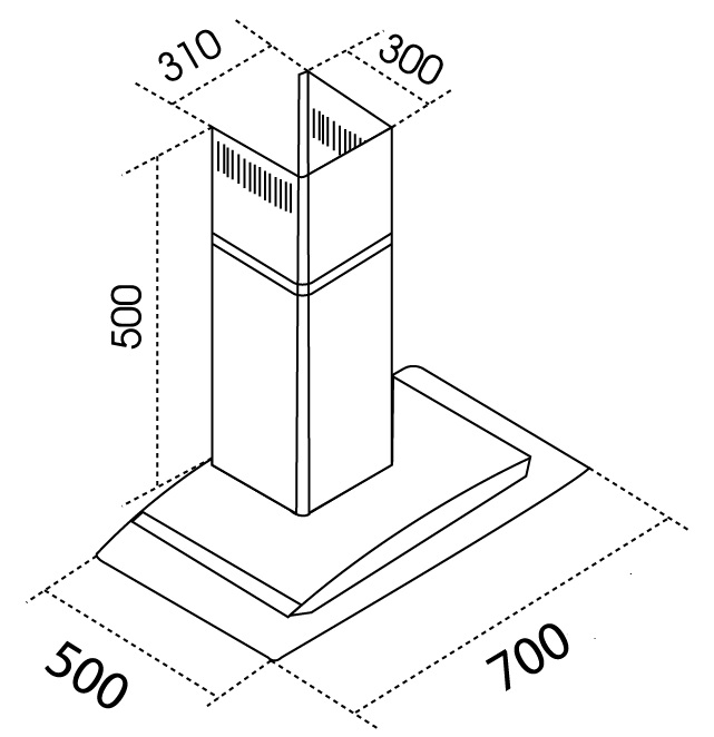 Bản vẽ máy hút mùi Dmestik TL4270 DMK