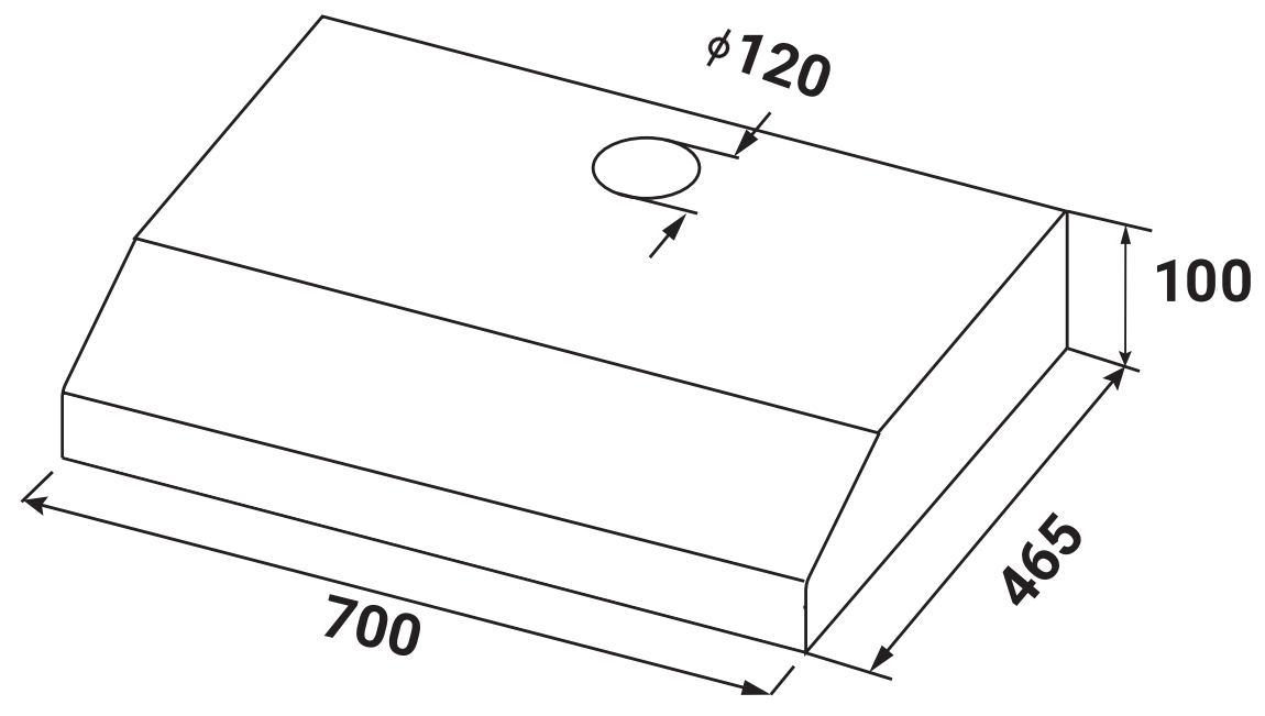 Bản vẽ máy hút mùi Dmestik TL 4870 DMK