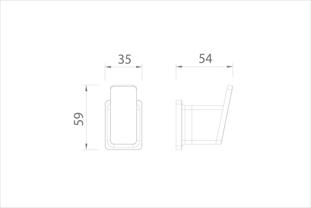 Bản vẽ Móc Áo Ecobath EC-215-04