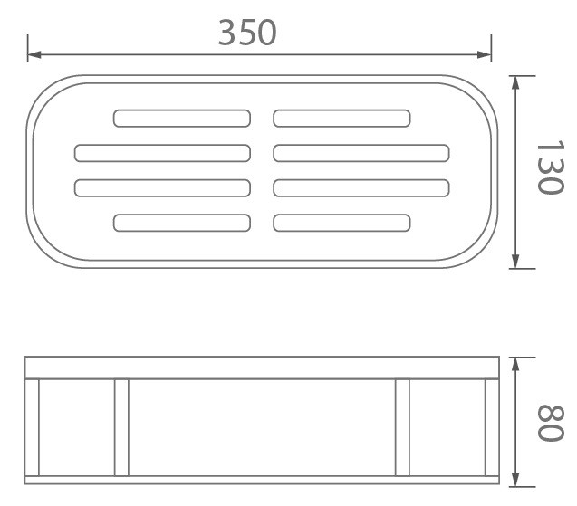 Bản vẽ kệ thẳng 1 tầng Ecobath EC-4053-1