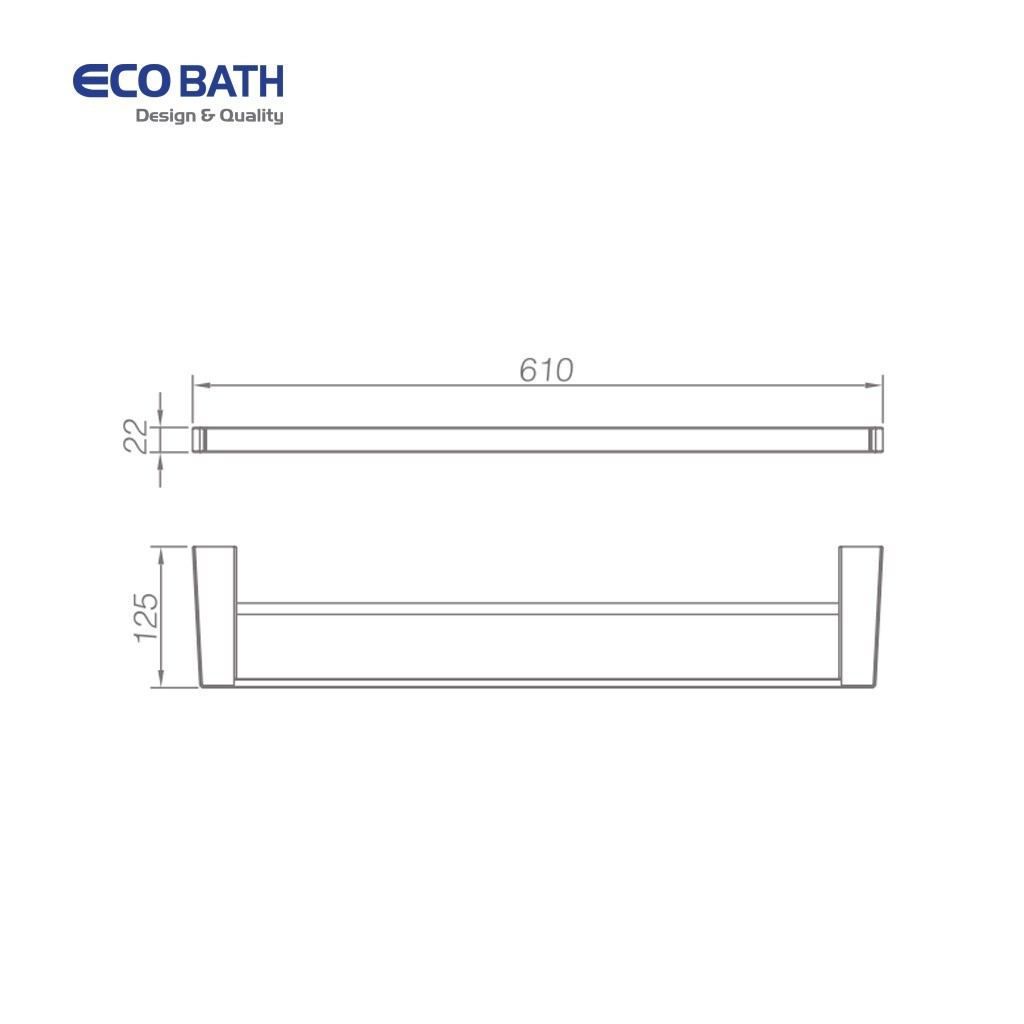 Bản vẽ thanh vắt khăn đôi Ecobat EC211-09