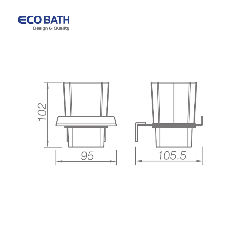 Bản vẽ kệ cốc EcoBath EC211-10