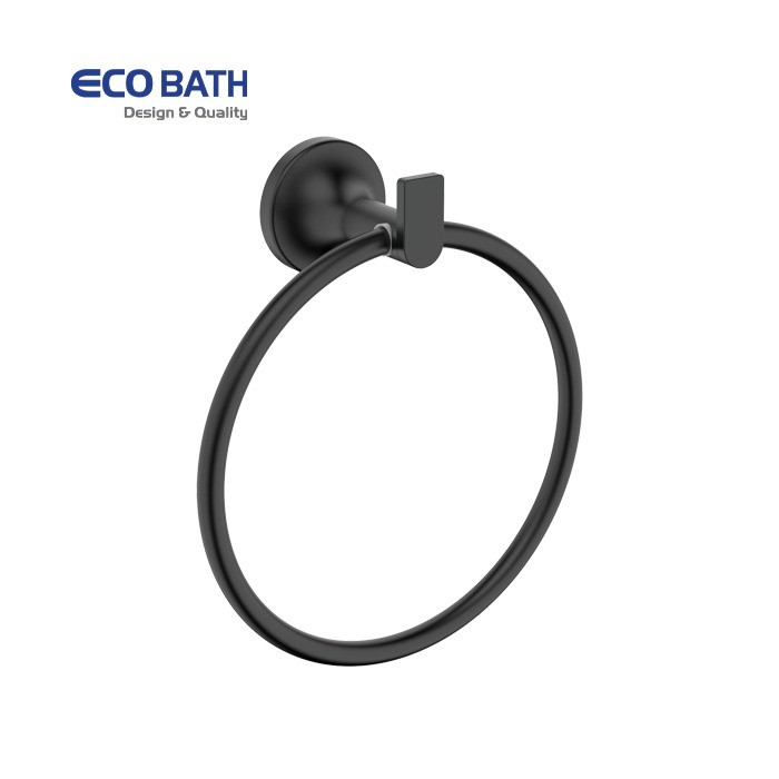 Vòng treo khăn EcoBath EC218-06MB màu đen mờ