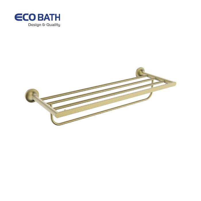 Vắt khăn giàn EcoBath EC218-12BG vàng chải