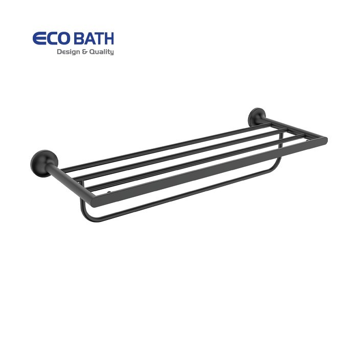 Vắt khăn giàn EcoBath EC218-12MB màu đen mờ