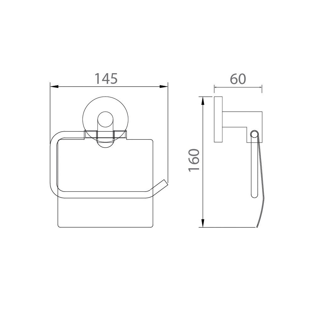 Bản vẽ lô giấy EcoBath EC270-03MB màu đen mờ
