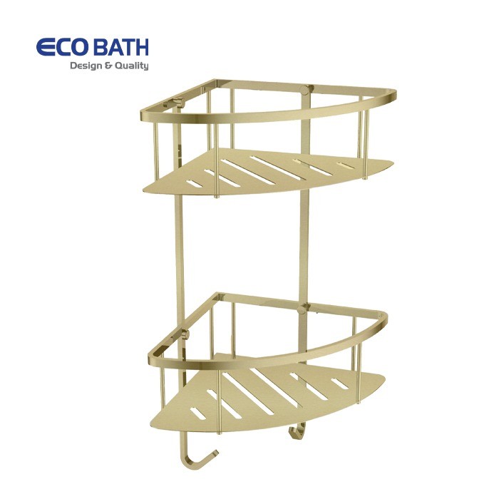 Kệ phòng tắm EcoBath EC4067-2BG màu vàng chải