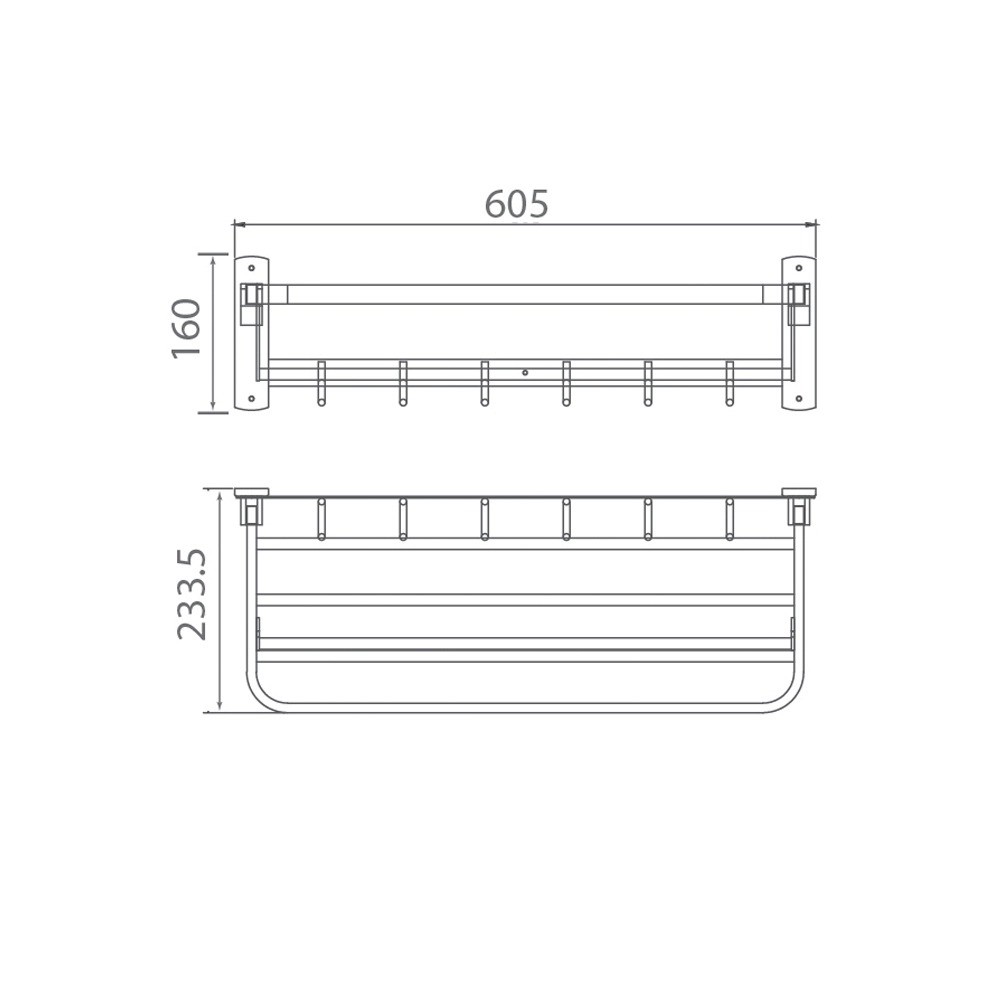 Bản vẽ vắt khăn giàn EcoBath EC5015BG
