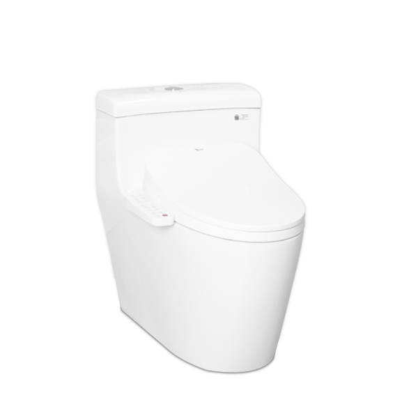 Bồn cầu kết hợp nắp rửa thông minh ECOD EB088/EBN270E | Hệ thống xả tiết kiệm nước | Nắp rửa điện tử đa chức năng