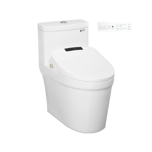 Bồn cầu kết hợp nắp rửa thông minh ECOD EB9061/EBN1809 | Men S-Ceramic chống bám bẩn | Nắp rửa điện tử điều khiển từ xa