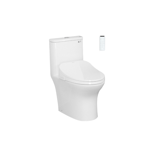 Bồn cầu kết hợp nắp rửa thông minh ECOD EB036/EBN282E | Thiết kế thân dài thoải mái | Nắp rửa điện tử sấy khô