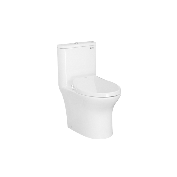 Bồn cầu kết hợp nắp rửa thông minh ECOD EB036/EBN282R | Tâm xả đa năng linh hoạt | Nắp rửa cơ hai vòi rửa