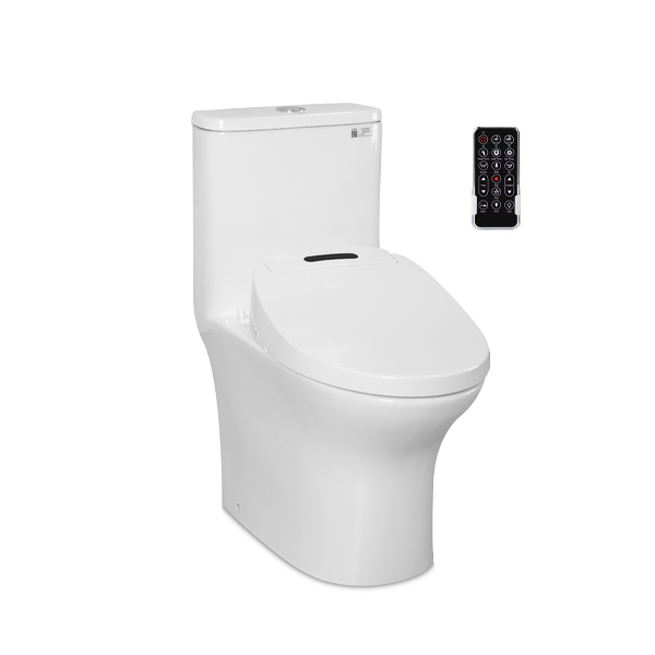 Bồn cầu kết hợp nắp rửa thông minh ECOD EB036/EBN1805 | Xả Tornado S-P xoáy mạnh | Nắp rửa điện tử sưởi ấm bệ ngồi