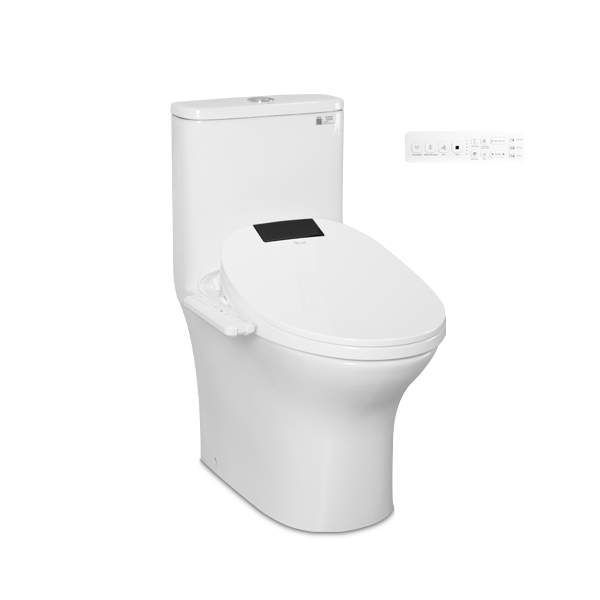 Bồn cầu kết hợp nắp rửa thông minh ECOD EB036/EBN1807 | Thiết kế bồn cầu nhỏ gọn | Nắp rửa điện tử điều khiển liền nắp