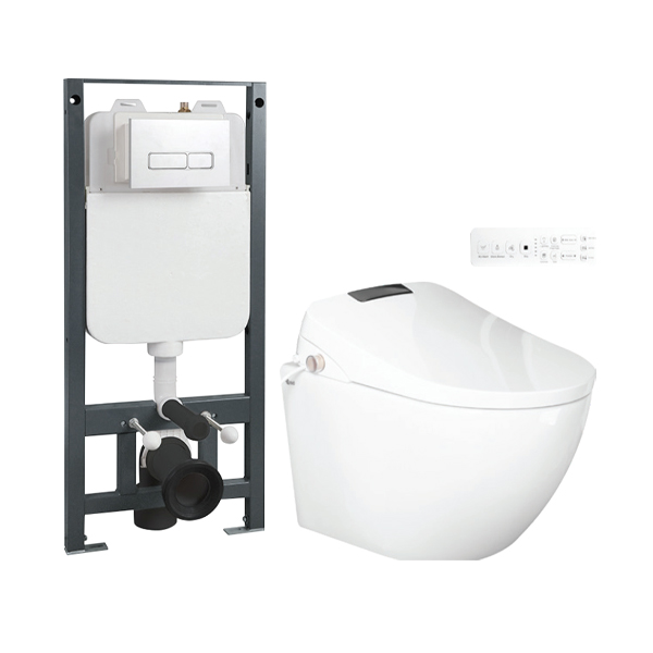 Bồn cầu treo tường nắp rửa điện tử ECOD EB266/EBK266/EBN1806 | Men S-Ceramic kháng khuẩn | Nắp rửa điện tử điều chỉnh nhiệt độ nước