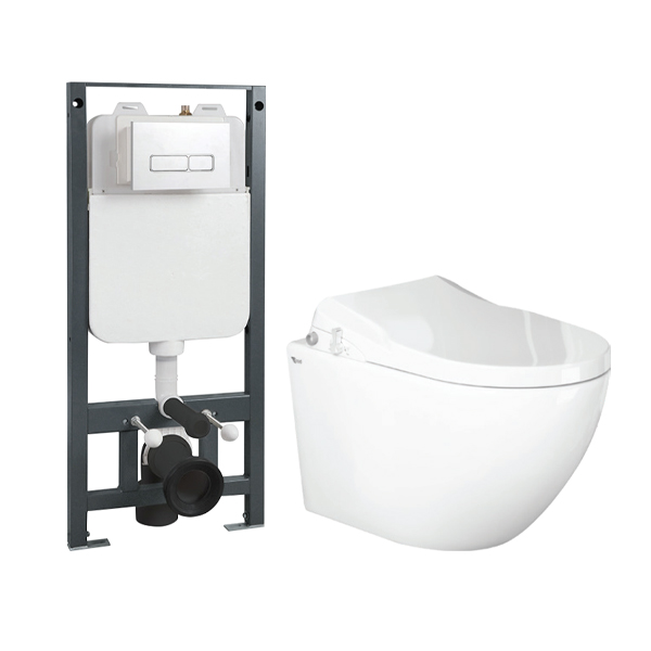 Bồn cầu treo tường nắp rửa cơ ECOD EB266/EBK266/EBN559R | Bồn cầu treo tường gọn gàng | Nắp rửa cơ hai chế độ rửa