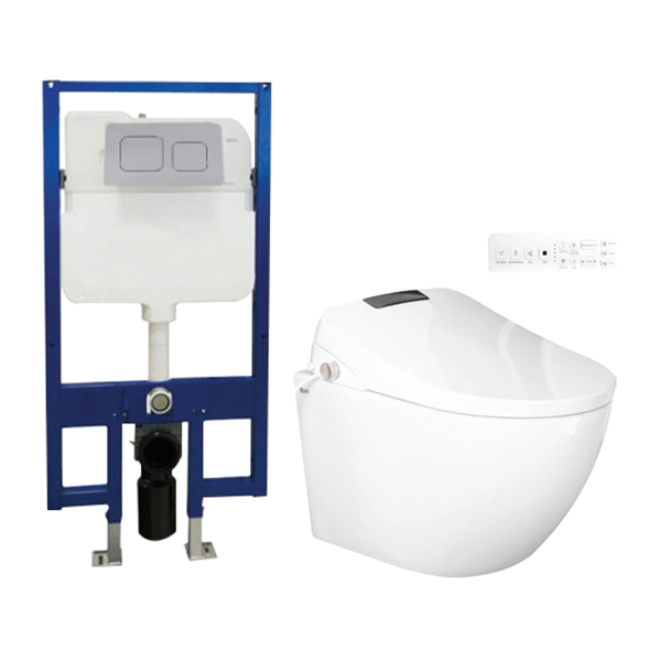 Bồn cầu treo tường nắp rửa điện tử ECOD EB266/EBK288/EBN1806 | Men S-Ceramic kháng khuẩn | Nắp rửa điện tử điều chỉnh nhiệt độ nước