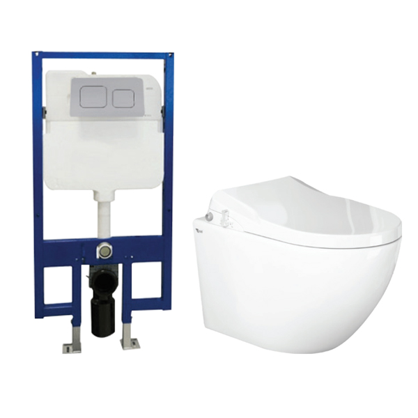 Bồn cầu treo tường nắp rửa cơ ECOD EB266/EBK288/EBN559R | Bồn cầu treo tường tối ưu không gian | Nắp rửa cơ hai vòi rửa