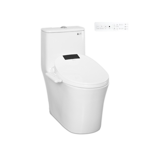 Bồn cầu kết hợp nắp rửa thông minh ECOD EB559/EBN1807 | Thiết kế bồn cầu gọn gàng | Nắp rửa điện tử điều khiển liền nắp