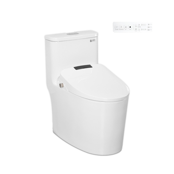 Bồn cầu kết hợp nắp rửa thông minh ECOD EB9065/EBN1809 | Men S-Ceramic chống bám bẩn | Nắp rửa điện tử điều khiển từ xa