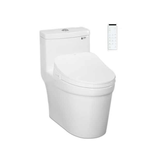 Bồn cầu kết hợp nắp rửa thông minh ECOD EB9061/EBN282E | Kiểu dáng thân dài thoải mái | Nắp rửa điện tử sấy khô