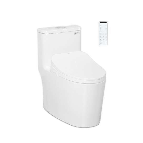 Bồn cầu kết hợp nắp rửa thông minh ECOD EB9065/EBN282E | Kiểu dáng gọn gàng hiện đại | Nắp rửa điện tử sấy khô