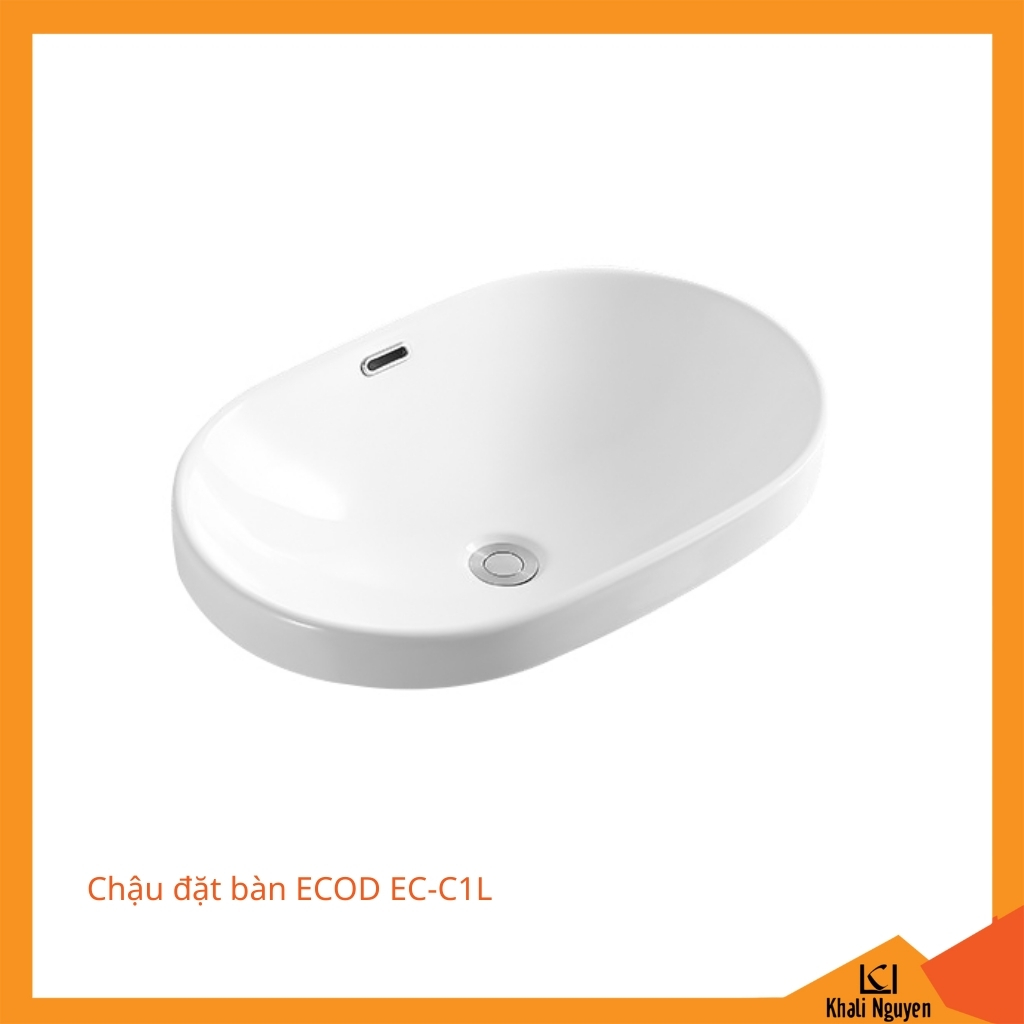 Chậu đặt bàn ECOD EC-C1L | Có thoát tràn | Bề ngang 610 mm