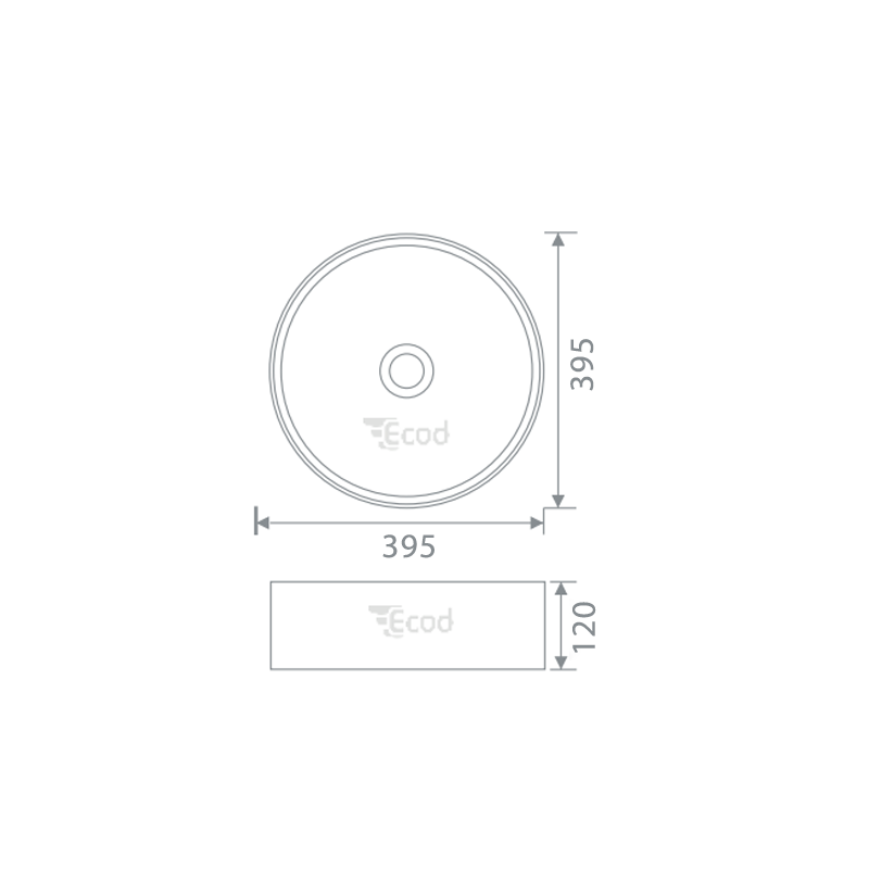 Chậu đặt bàn ECOD ECD127 | Dáng tròn lòng sâu | Không thoát tràn