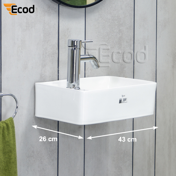 Chậu đặt bàn ECOD ECD130 | Vòi bên phải hoặc bên trái | Không thoát tràn