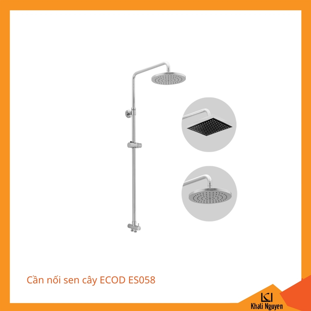 Cần nối sen cây ECOD ES058 | Kết nối bát sen trần | Thân inox mạ crom