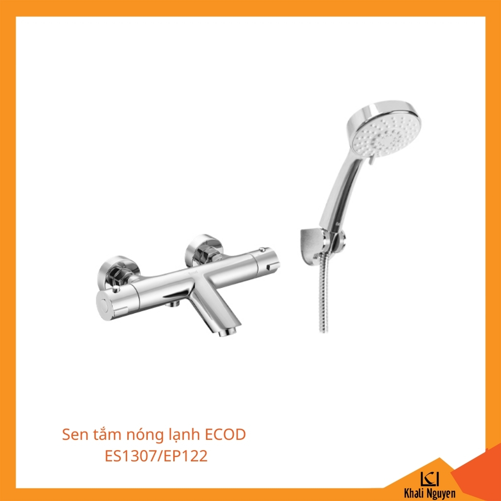 Sen tắm nóng lạnh ECOD ES1307/EP122 | Van chốt nhiệt ổn định | Tay sen 5 chế độ phun