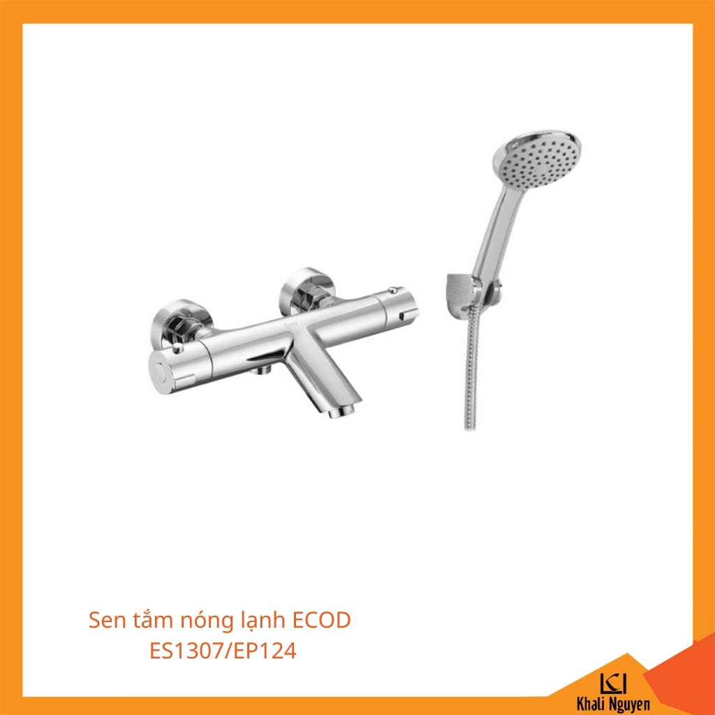 Sen tắm nóng lạnh ECOD ES1307/EP124 | Van chốt nhiệt chống bỏng | Tay sen 1 chế độ phun